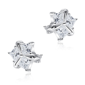 Exquisite CZ Stone Silver Ear Stud STS-5078